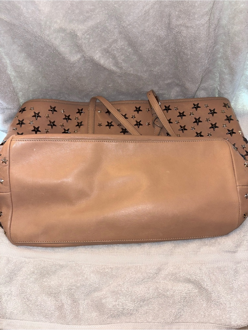 Jimmy Choo Studded Star Tote Bag in Blush Pink Authentic - Picture 5 of 5